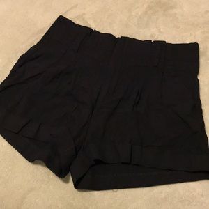High-Waisted Black Shorts
